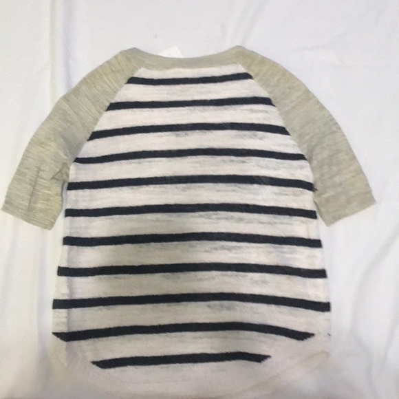 Jcrew Factory baseball sleeve linen sweater - Picture 3 of 8